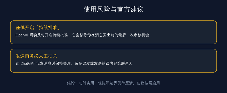 使用风险与官方建议