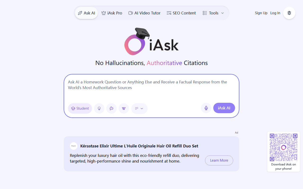 iAsk 界面截图