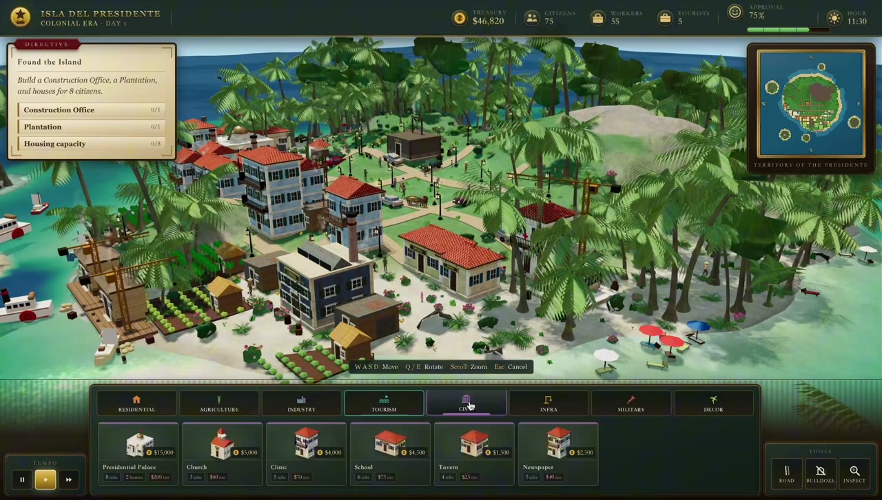 MiMo-V2.6 生成的游戏《Isla del Presidente》实际运行画面