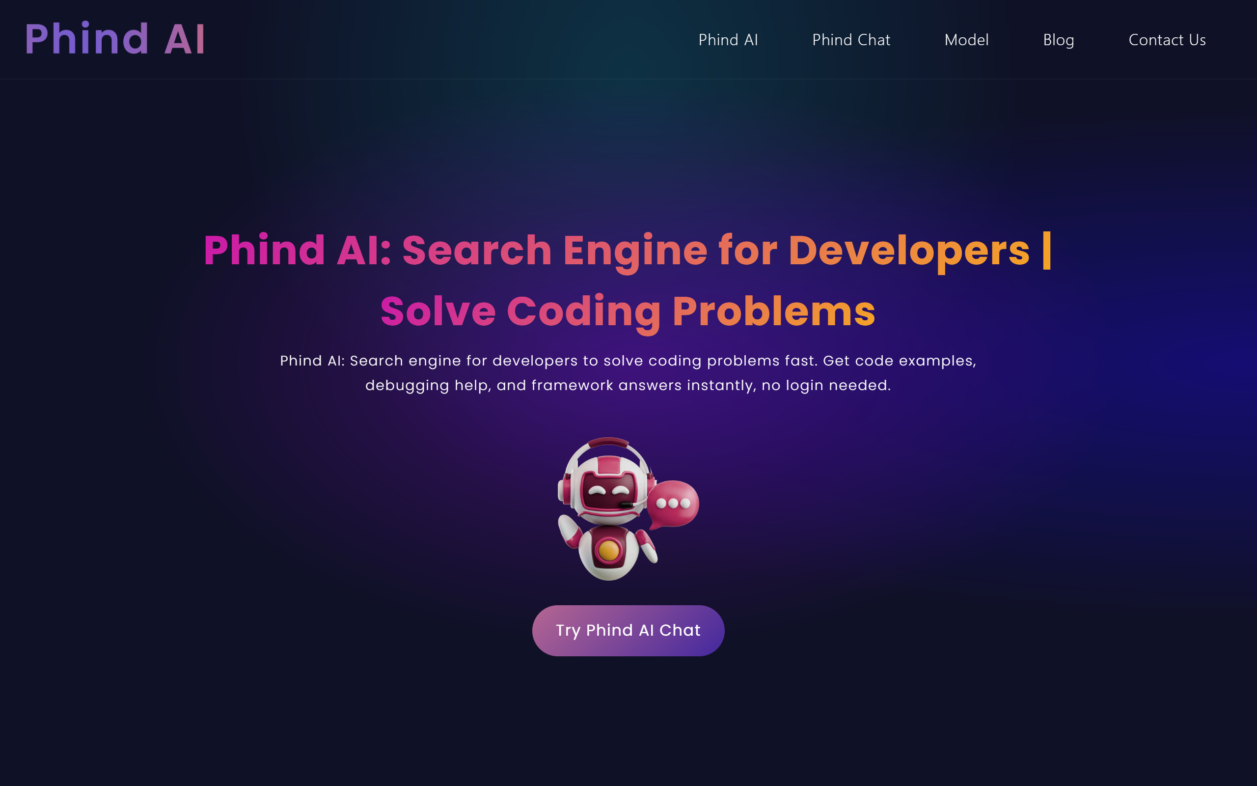 Phind AI 界面截图