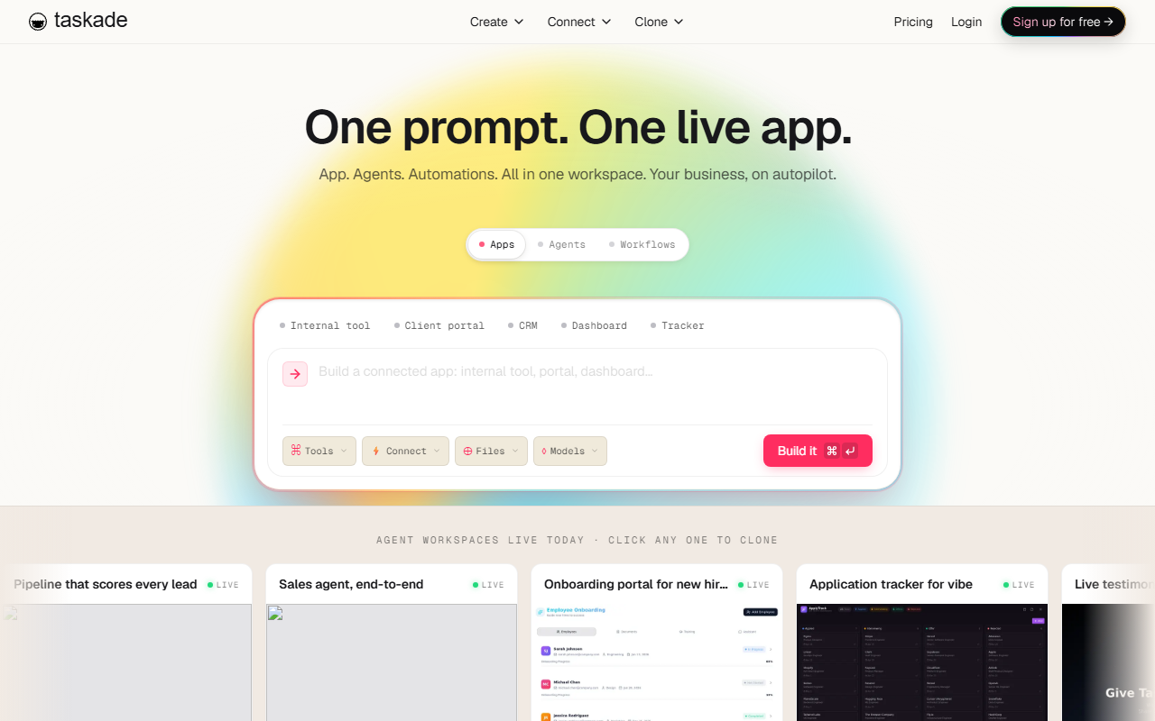 Taskade 界面截图