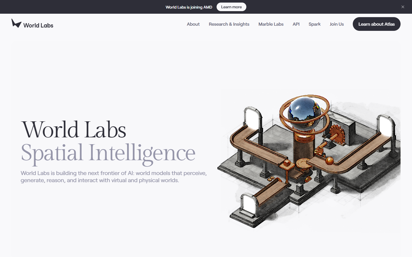 World Labs 官网：World Labs Spatial Intelligence